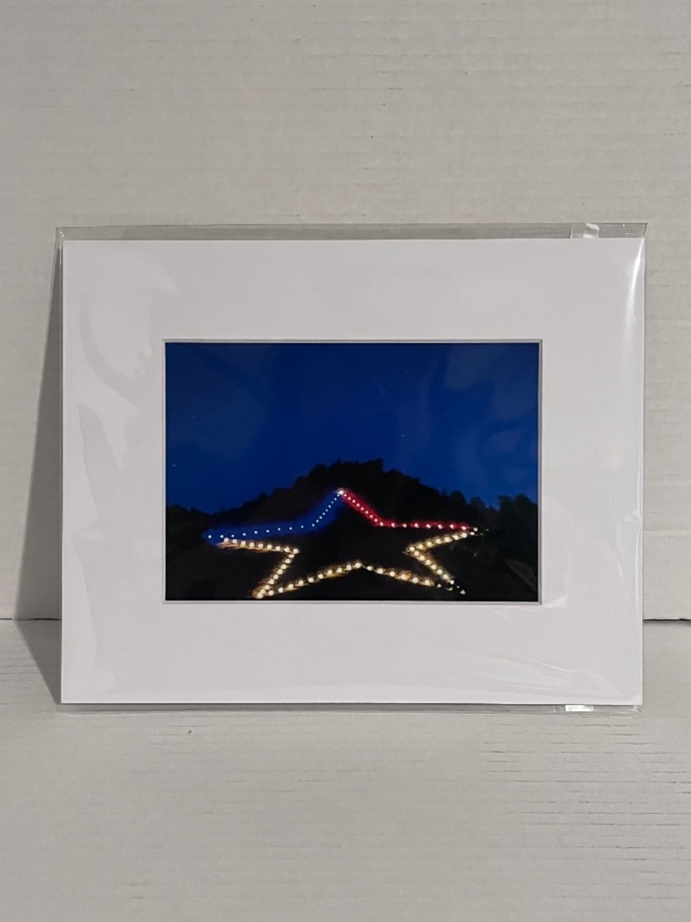 Palmer Lake Star 4th of July Colorado Art Print 5x7in Photo in 10x8in Mat